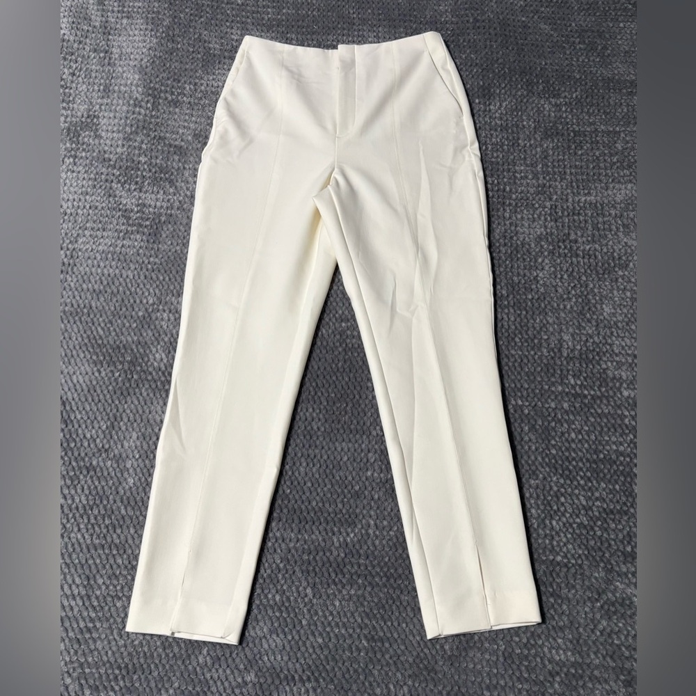 Mango Cream Straight-Leg Trousers Size 8